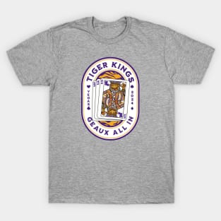 2024 Louisiana Tiger King Playing Card // Awesome King Tiger Purple and Gold T-Shirt